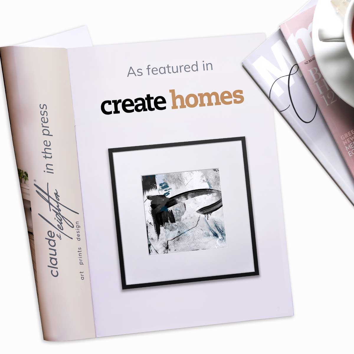 Memories of a Song monochrome art print as seen in Create Homes magazine