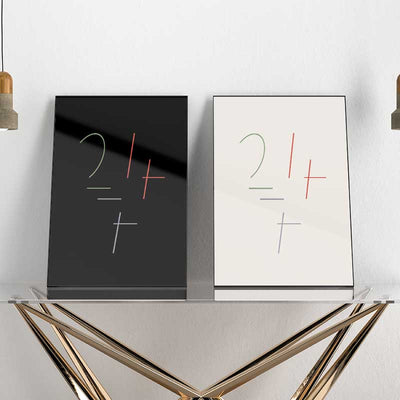 24/7 Numerical Typography Posters - Twenty Four Seven wall art - Claude & Leighton