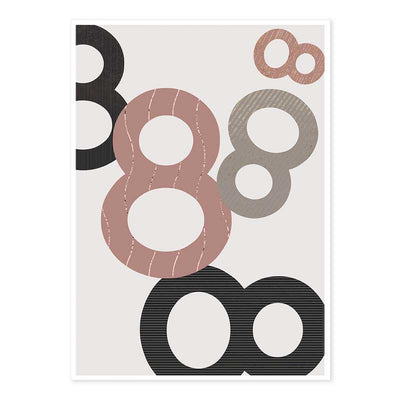 All the Eights Numerical Typography Poster