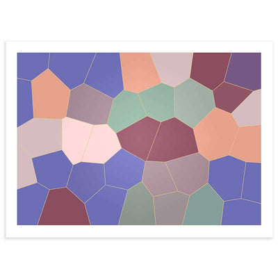 Balancing Act abstract geometric stained glass design art print