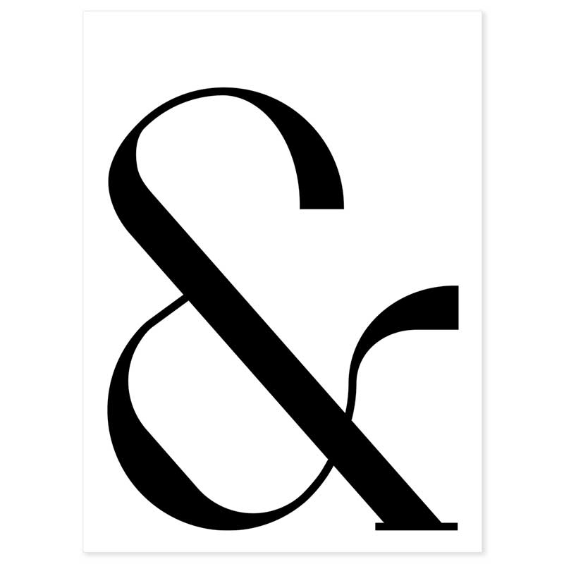 Contemporary Ampersand Typography Poster