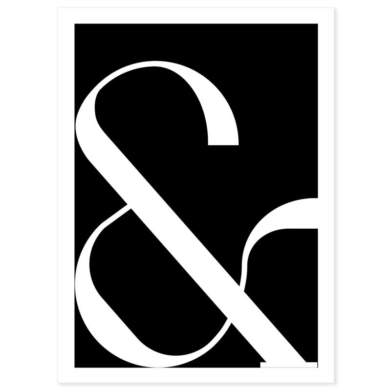 Contemporary Ampersand Typography Poster