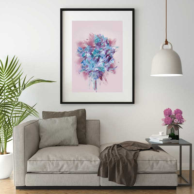 Lilac & pink abstract wall art print - Dream Elements by Claude & Leighton