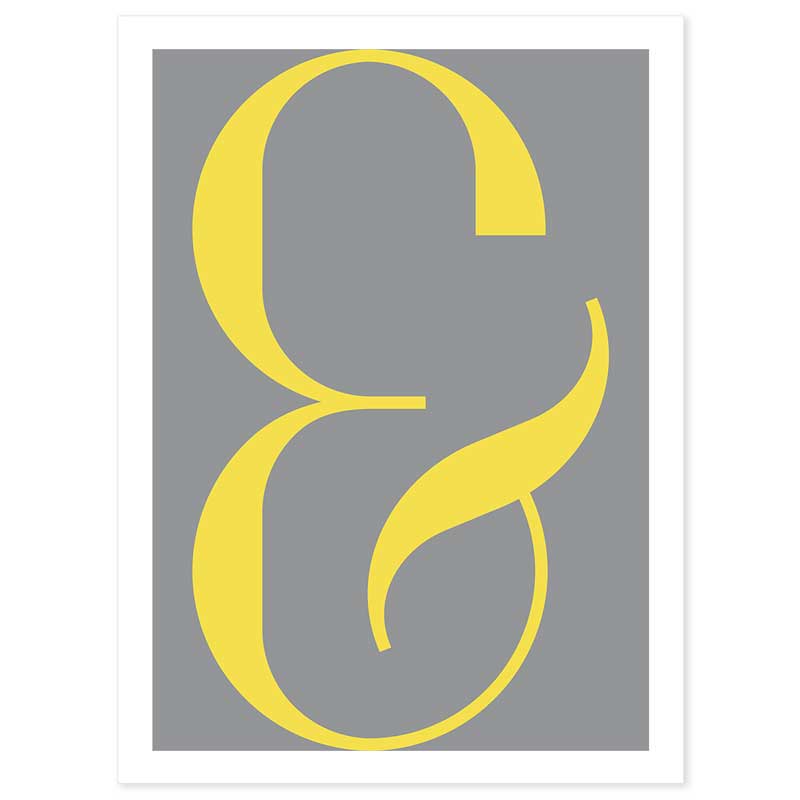 Illuminating Yellow/Ultimate Gray Elegant Ampersand Typography Poster