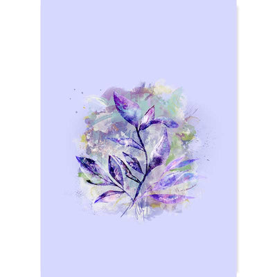 Lavender Floral Leaves abstract botanical wall art print by Claude & Leighton