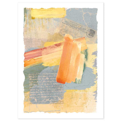Memory Lane orange abstract digital art print