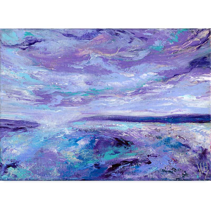Purple Scottish seascape wall art print - Alba XVII by Jayne Leighton Herd - Claude & Leighton