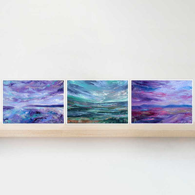 Gift set of 3 Scottish Landscape & seascape mini art prints at Claude & Leighton
