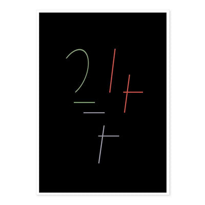 24/7 Numerical Typography Poster