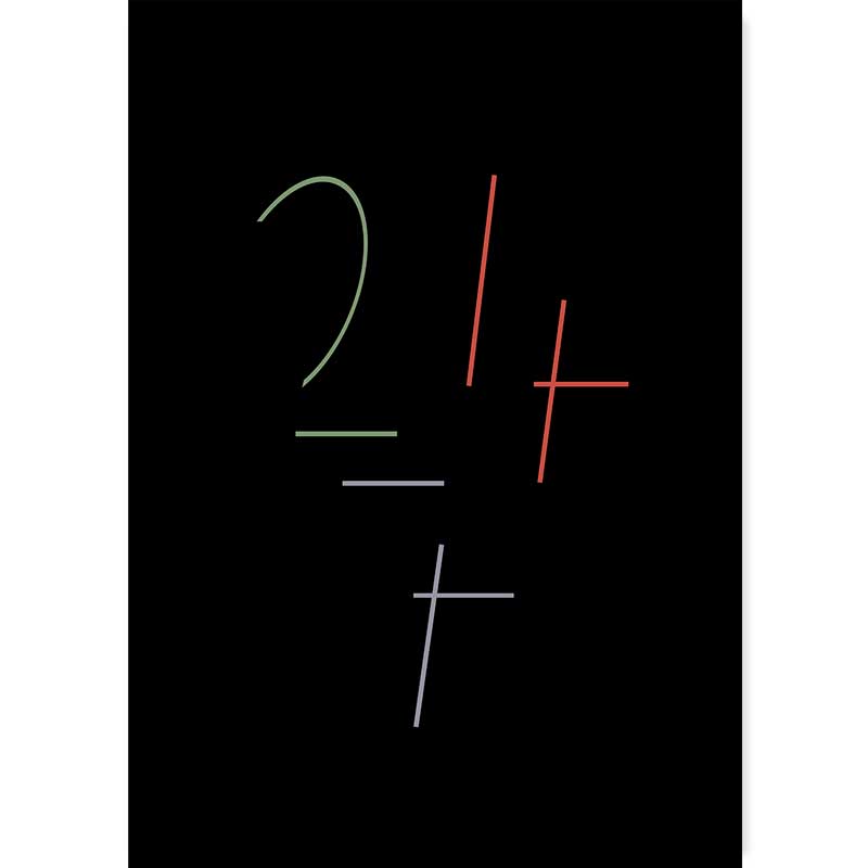 Black 24/7 Numerical Typography Poster - Twenty Four Seven wall art - Claude & Leighton