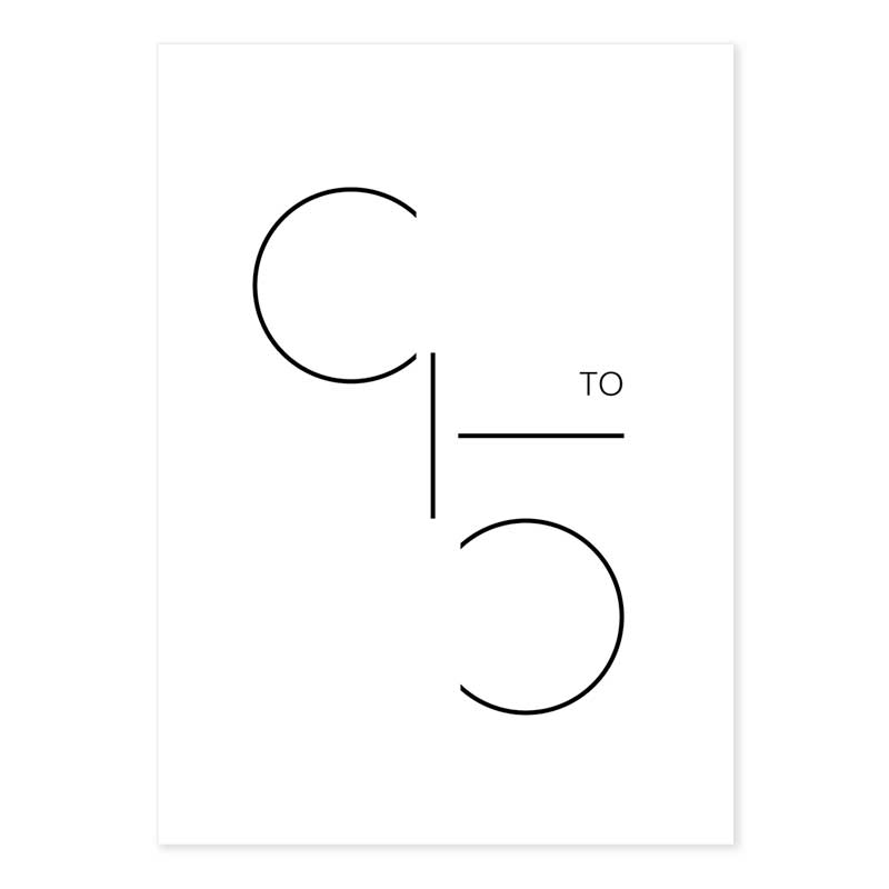 9 to 5 Numerical Typography Poster