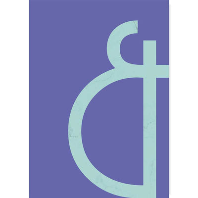 Very Peri Eggshell Blue Tall Ampersand Typography Poster by Claude & Leighton