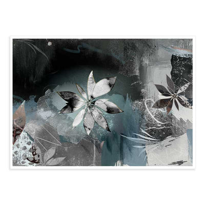 Midnight Garden abstract floral art print
