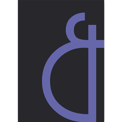 Very Peri violet blue on black Tall Ampersand Typography Poster by Claude & Leighton
