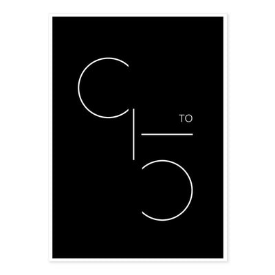 9 to 5 Numerical Typography Poster